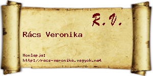 Rács Veronika névjegykártya