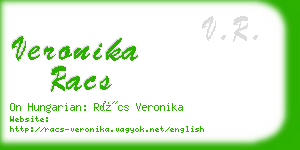 veronika racs business card